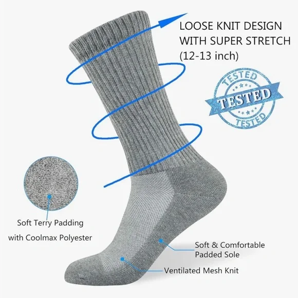 Well Knitting Diabetic Socks 4 Pairs XL NEW - Picture 1 of 7